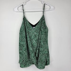 Naked Zebra Green Tank Top Sz Medium